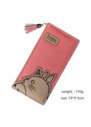 High Quality Women Wallets Totoro Design Ladies Clutch PU Leather Wallet Student Coin Purse Money Bags Long/Short Card Holder