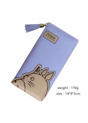 High Quality Women Wallets Totoro Design Ladies Clutch PU Leather Wallet Student Coin Purse Money Bags Long/Short Card Holder