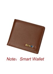 Smart Anti-lost Wallet Tracker Genuine Leather Men Wallets Soft Bluetooth Compatible Leather Wallet Male Luxury Men Wallet