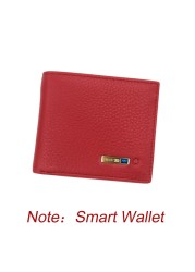 Smart Anti-lost Wallet Tracker Genuine Leather Men Wallets Soft Bluetooth Compatible Leather Wallet Male Luxury Men Wallet