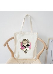 jojo bizarre adventure shopping bags customize logo bag women handbags large designer shopper shoulder canvas bag tote bag