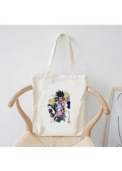 jojo bizarre adventure shopping bags customize logo bag women handbags large designer shopper shoulder canvas bag tote bag