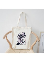 jojo bizarre adventure shopping bags customize logo bag women handbags large designer shopper shoulder canvas bag tote bag