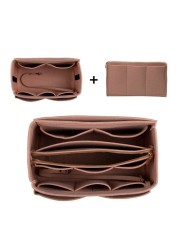 New Popular Women Makeup Organizer Felt Cloth Insert Bag Multifunction Travel Cosmetic Bag Girl Toiletry Storage Liner Bags