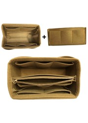 New Popular Women Makeup Organizer Felt Cloth Insert Bag Multifunction Travel Cosmetic Bag Girl Toiletry Storage Liner Bags