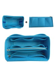 New Popular Women Makeup Organizer Felt Cloth Insert Bag Multifunction Travel Cosmetic Bag Girl Toiletry Storage Liner Bags