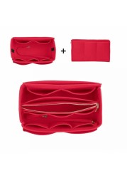 New Popular Women Makeup Organizer Felt Cloth Insert Bag Multifunction Travel Cosmetic Bag Girl Toiletry Storage Liner Bags