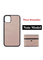 Customized Crocodile Pattern Leather Case For Airpods 1 2 Pro Protective Cover For Airpods Leather Cover For iPhone 12 13 ProMax