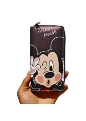 Disney 2022 New Mickey Fashion Women Wallet Short Women Coin Purse PU Zipper Multi Card Slot High Quality Student Walletg