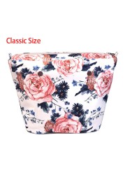 Floral trim waterproof inner insert, classic small inner pocket, handbags accessory