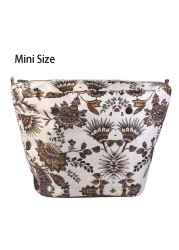 Floral trim waterproof inner insert, classic small inner pocket, handbags accessory