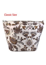 Floral trim waterproof inner insert, classic small inner pocket, handbags accessory