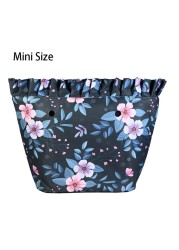 Floral trim waterproof inner insert, classic small inner pocket, handbags accessory