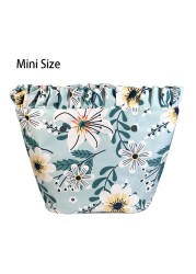 Floral trim waterproof inner insert, classic small inner pocket, handbags accessory