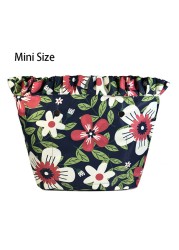 Floral trim waterproof inner insert, classic small inner pocket, handbags accessory