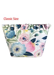 Floral trim waterproof inner insert, classic small inner pocket, handbags accessory