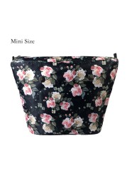 Floral trim waterproof inner insert, classic small inner pocket, handbags accessory