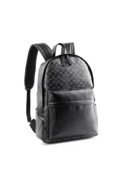 Fashion Classic Plaid Korean Version Large Capacity Backpacks PU Leather Waterproof Travel Bag Urban Business Men's Schoolbag