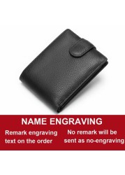 2020 New Men Leather Wallets Name Embossing Hasp Male Long Purses 100% Genuine Leather Vintage High Quality Wallet Men