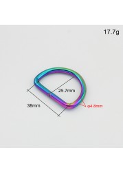 حلقات معدنية متينة للخياطة ، حلقات حزام بحلقة d مفتوحة بألوان قوس قزح ، 10-50 قطعة ، مقاس كامل 10-13-15-25-32-38 مم ، للخياطة بالجملة