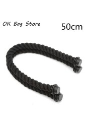 45cm/50cm/65cm/75cm cotton and hemp rope bag handles for obag bag handles accessories use