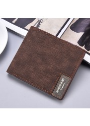 New men's wallet short casual canvas thin wallet business men's wallet