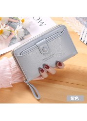 Wallet Women 2022 Lady Short Wallets Clutch Bag Money Small Purses Fold Leather Female Coin Purse Card Holder Carteira Feminina