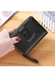 Wallet Women 2022 Lady Short Wallets Clutch Bag Money Small Purses Fold Leather Female Coin Purse Card Holder Carteira Feminina