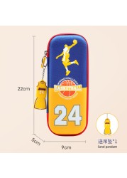 Pen bag boy girl primary school students high school three-storey stationery basketball double-layer waterproof cool pencil case