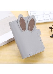 PU Leather 26 Men and Women Business Card Holder Rabbit Ear Business ID Card Holder Bag Bank Card Holder Card Holder Gift Card Holder