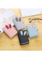 PU Leather 26 Men and Women Business Card Holder Rabbit Ear Business ID Card Holder Bag Bank Card Holder Card Holder Gift Card Holder