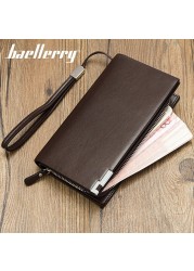 Baellerry Wallets Fashion Clutch Male Wallet Men Wristlet Men Clutch Bags Coin Purse Men Wallet Leather Male Wallet portemonnee