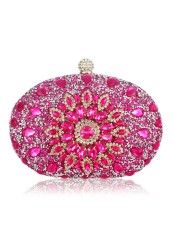 Wedding Diamond Silver Floral Crystal Sling Package Woman Clutch Bag Cell Phone Pocket Matching Wallet Purse Handbags