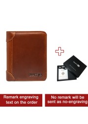 Genuine Leather Slim Wallets for Men and Women Short Credit Card Holders Coin Smart Bluetooth Wallet Man Card Holder Photo