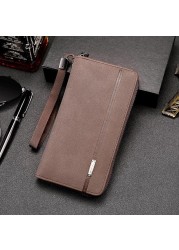 New Men Wallets Large Capacity Cell Phone Pocket Zipper Clutch Bag Male Business Purse carteira masculina coin pocket Male Purse