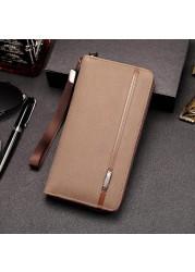 New Men Wallets Large Capacity Cell Phone Pocket Zipper Clutch Bag Male Business Purse carteira masculina coin pocket Male Purse