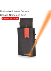 Genuine Leather Rfid Macsafe Card Holder Men Wallets Anti-theft Slim Thin Coin Pocket Smart Wallets Pop Up Male Purse Money Bags