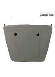 Classic Mini Size Waterproof Solid Canvas Insert Inner Liner Insert Zipper Pocket For Obag O Bag Silicone Handbag Bag