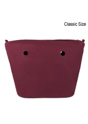 Classic Mini Size Waterproof Solid Canvas Insert Inner Liner Insert Zipper Pocket For Obag O Bag Silicone Handbag Bag