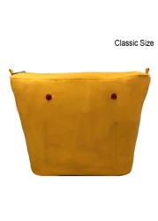 Classic Mini Size Waterproof Solid Canvas Insert Inner Liner Insert Zipper Pocket For Obag O Bag Silicone Handbag Bag