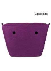 Classic Mini Size Waterproof Solid Canvas Insert Inner Liner Insert Zipper Pocket For Obag O Bag Silicone Handbag Bag