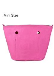 Classic Mini Size Waterproof Solid Canvas Insert Inner Liner Insert Zipper Pocket For Obag O Bag Silicone Handbag Bag