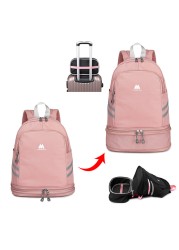 Multifunctional Backpack Women Yoga Swimming Sports Fitness Organizer Pouch Waterproof Travel Clothes Shoes Ipad Storage Accessories