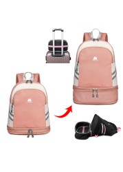 Multifunctional Backpack Women Yoga Swimming Sports Fitness Organizer Pouch Waterproof Travel Clothes Shoes Ipad Storage Accessories