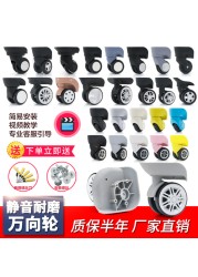 Trolley Luggage Trunk Wheel Accessories Wheel Pulley Password Suitcase Luggage Box Universal Wheel Replacement Repair Part