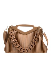 Top Brand Triangle Handbag Designer Pleated Shoulder Bag For Women Small Handbags High Quality Crossbody Bag Satchels Hobo Bags