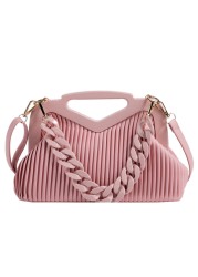 Top Brand Triangle Handbag Designer Pleated Shoulder Bag For Women Small Handbags High Quality Crossbody Bag Satchels Hobo Bags