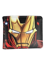 Disney Marvel Avengers Iron Man Spider-Man give boys birthday gifts anime cartoon short two fold wallet purse