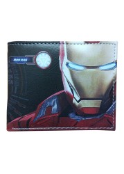 Disney Marvel Avengers Iron Man Spider-Man give boys birthday gifts anime cartoon short two fold wallet purse