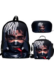 3pcs Mochila xxxtection Print Backpack For Boys Girls School Bags Kids Warterproof Pattern BookBag Kids School Bag Pack